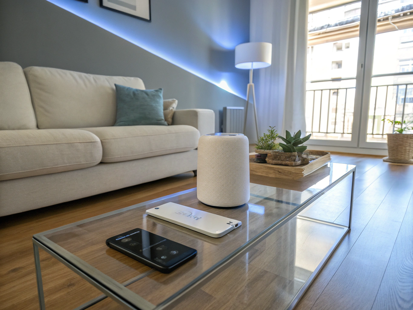 Smart speaker acoustic sound field in modern minimalist living room