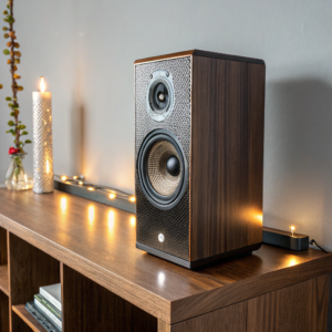 Minimalist Nordic-Style Bookshelf Speaker